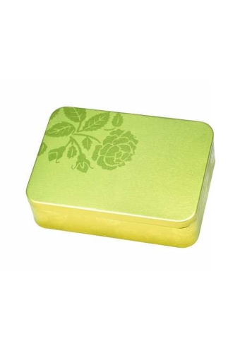 Blikken Goude Roos Rechthoekig 14.2x10.1x3.1cm 12stuks