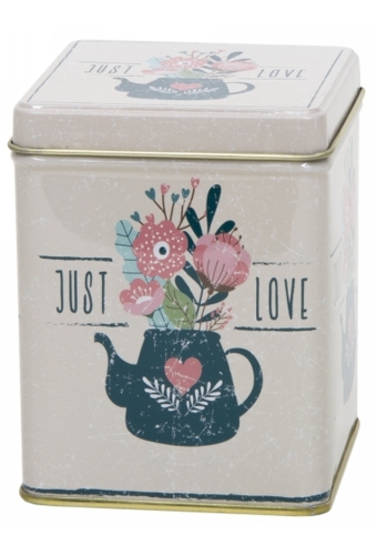 Blikken Just Love 100gram 7.5x7.5x9.5cm 12stuks