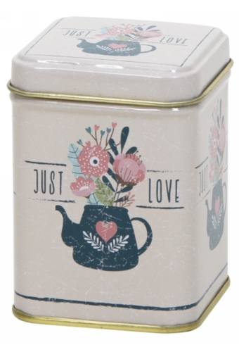 Blikken Just Love 50gram 6x6x6cm 24stuks