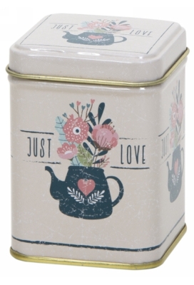 Blikken Just Love 50gram 6x6x6cm 24stuks