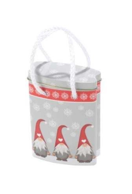 Blikken Kerstkabouter Ovaal 8.6x4.6x12cm 24stuks