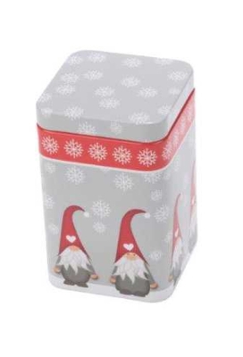 Blikken Kerstkabouter Vierkant 7.2x7.2x9.8cm 12stuks