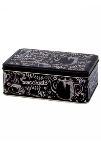 Blikken Koffie 19x12.6x7cm 12stuks