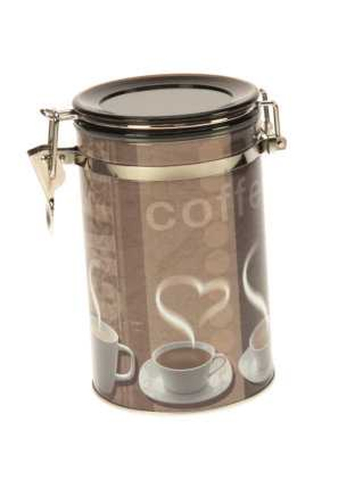 Blikken Koffie Bus Rond 10.4x15.2cm 6stuks