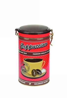 Blikken Koffie Cappucino Rond 11x18.6cm 12stuks