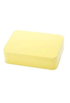 Blikken Uni Geel Rechthoekig 14.2x10.1x3.1cm 12stuks
