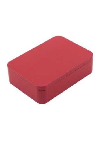 Blikken Uni Rood Rechthoekig 18.5x12.5x4cm 12stuks