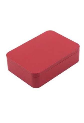 Blikken Uni Rood Rechthoekig 18.5x12.5x4cm 12stuks