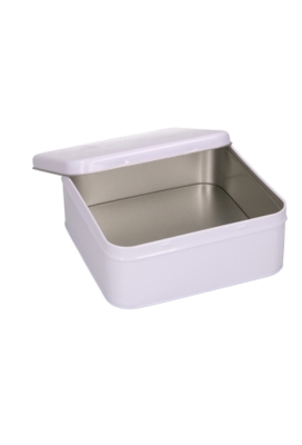 Blikken Wit Blanco 16.7x16.7x6.5cm 12stuks