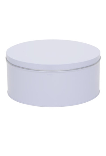 Blikken Wit Blanco Rond r23.1x10cm 12stuks