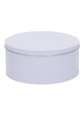 Blikken Wit Blanco Rond r23.1x10cm 12stuks