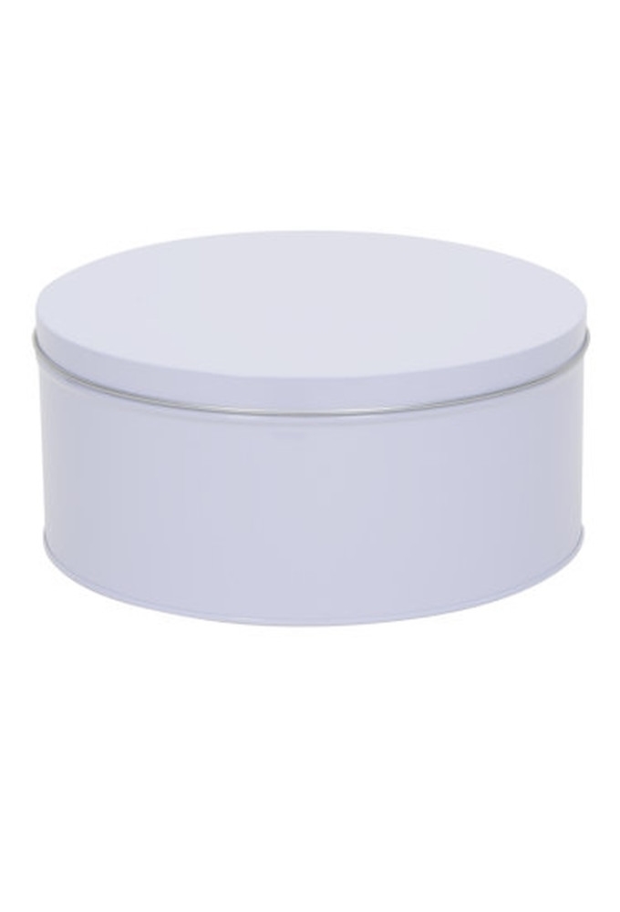 Blikken Wit Blanco Rond r23.1x10cm 12stuks