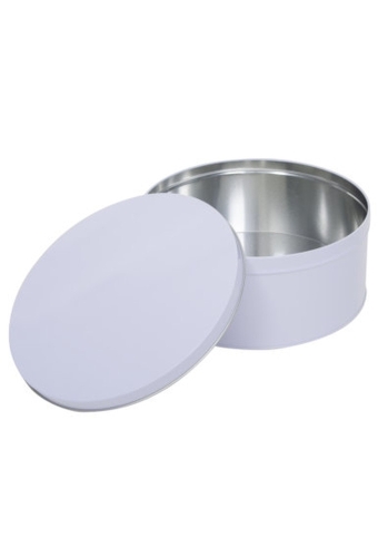 Blikken Wit Blanco Rond r23.1x10cm 12stuks
