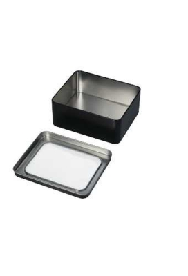 Blikken Zwart Met Venster 14.2x11.7x5.8cm 1stuks