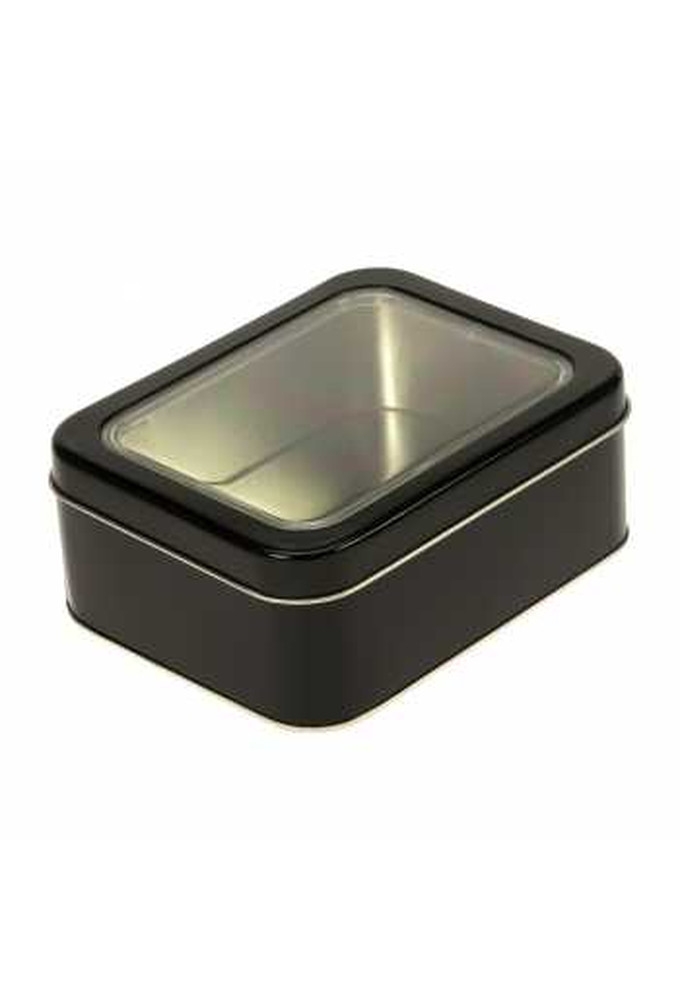 Blikken Zwart Rechthoekig & Venster 14.7x11.5x5.7cm 12stuks