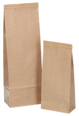 Blokbodemzakjes Lunaro Kraft Blanco 10x5.5x29cm 400ml 90grams 100stuks