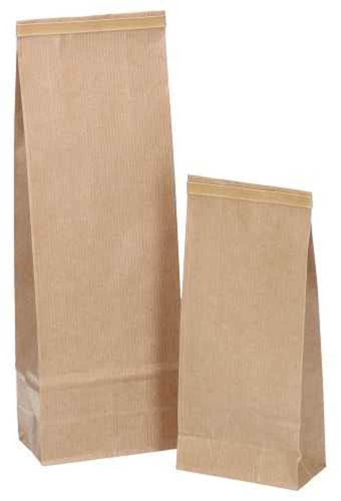 Blokbodemzakjes Lunaro Kraft Blanco 10x5.5x29cm 400ml 90grams 100stuks