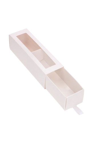 Bonbondoosje 1 Ladeboxje Wit Glans Hoog 15.5x4.3x4.5cm 10stuks