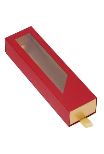 Bonbondoosjes 1 Ladeboxje Rood Mat & Goud Mat Laag 16x4.3x2.8cm 10st