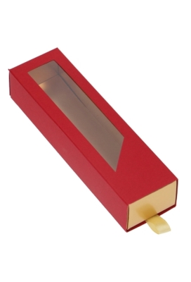 Bonbondoosjes 1 Ladeboxje Rood Mat & Goud Mat Laag 16x4.3x2.8cm 10st