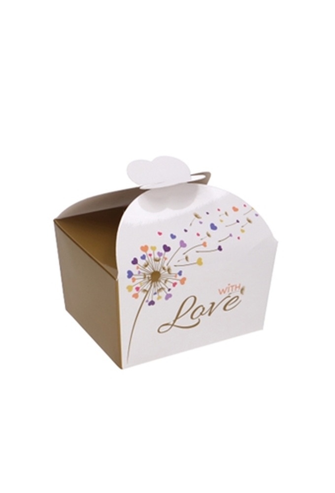 Bonbondoosjes With Love 125gram & Vlindersluiting 7.6x6x4.8cm 24stuks