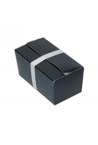 Bonbondoosjes Zwart Bella 375 gram 12.7x7.3x6.2cm 25stuks