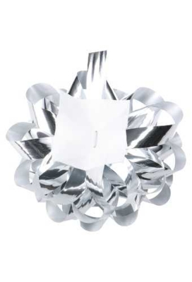 Bows Strik Doorsnee 9cm Zilver Metallic met plakker 20stuks
