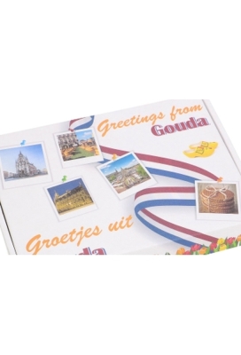 Brievenbusdoos Groetjes & Greetings Gouda A5 22x16x2.8cm 10stuks