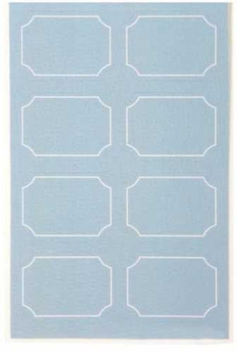 Cadeau Etiket Blauw 30x45mm 48 stuks