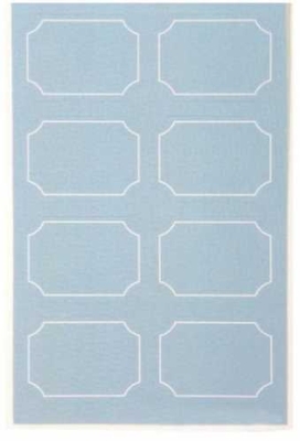Cadeau Etiket Blauw 30x45mm 48 stuks