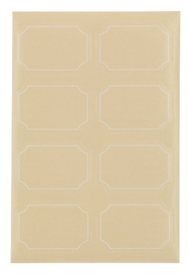 Cadeau Etiket Creme 30x45mm 48 stuks