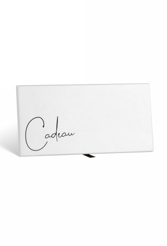 Cadeaubon + Luxe Cadeaudoosje Wit Cadeau Met Lint 22x11x1.3cm 10stuks