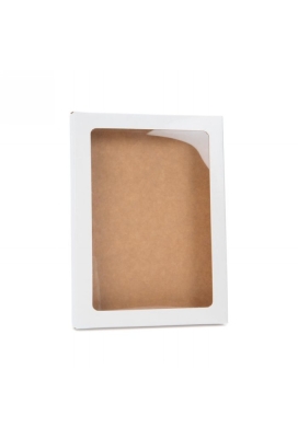 Cadeaudoosjes Jura Glans Wit Met Venster 13.7x1.5x18.7cm 25stuks
