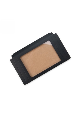 Cadeaudoosjes Jura Glans Zwart Met Venster 12.5x1.5x16.8cm 25stuks