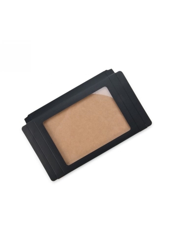 Cadeaudoosjes Jura Glans Zwart Met Venster 9.5x1.5x13.2cm 25stuks