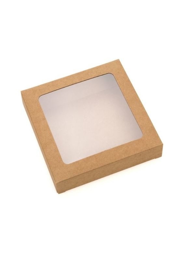 Cadeaudoosjes Jura Kraft Met Venster 10.5x2.2x10.5cm 25stuks