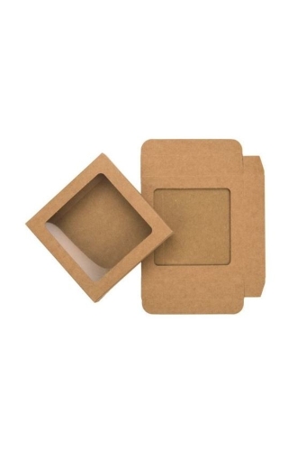 Cadeaudoosjes Jura Kraft Met Venster 10.5x2.2x10.5cm 25stuks