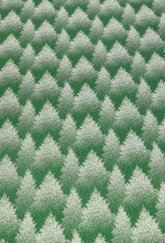 Cadeaufolie Dubbelzijdig Donkergroen & White Tree 70cm x 50meter 30mic
