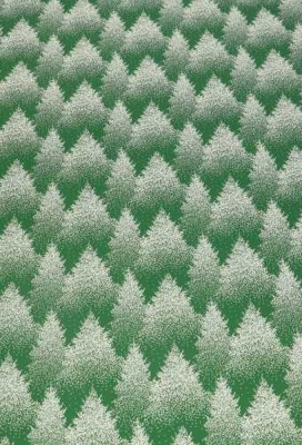 Cadeaufolie Dubbelzijdig Donkergroen & White Tree 70cm x 50meter 30mic