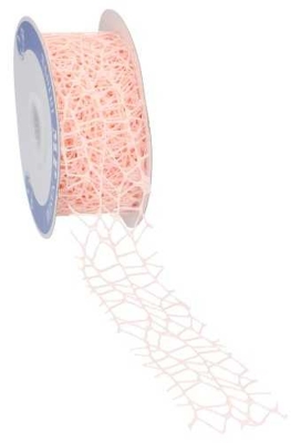 Cadeaulint Oceaan Weblint Roze 40mm x 10 meter OP IS OP