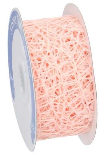 Cadeaulint Oceaan Weblint Roze 40mm x 10 meter OP IS OP