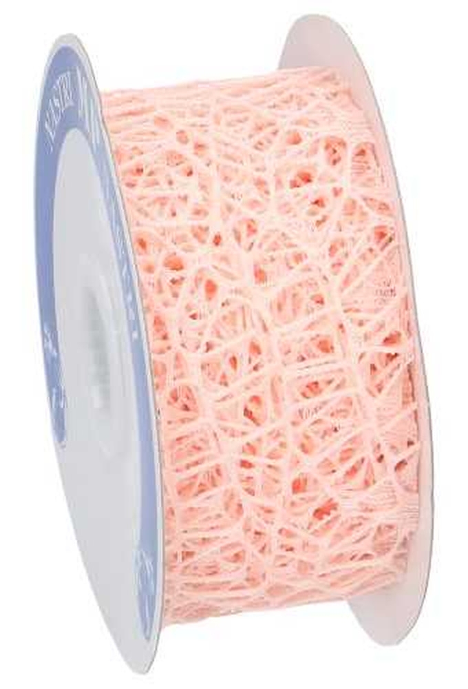 Cadeaulint Oceaan Weblint Roze 40mm x 10 meter OP IS OP