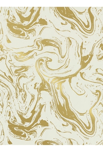 Cadeaupapier Coated fluid marble creme & gold 50cm x 200meter