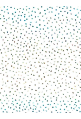 Cadeaupapier Holographic confetti dot white 50cm x 200meter