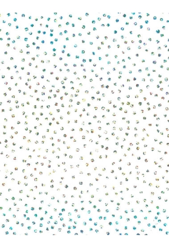 Cadeaupapier Holographic confetti dot white 70cm x 200meter