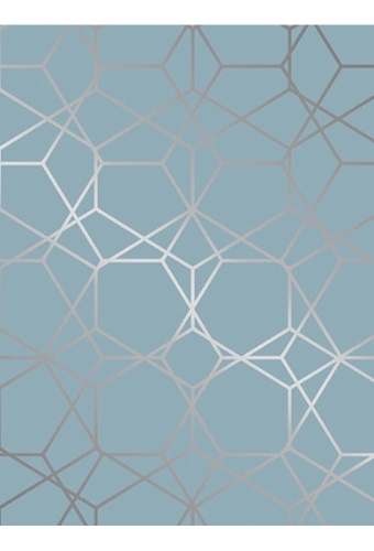 Cadeaupapier Metallic diamond greyblue  50cm x 200meter