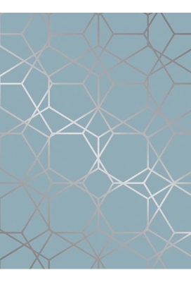 Cadeaupapier Metallic diamond greyblue  50cm x 200meter