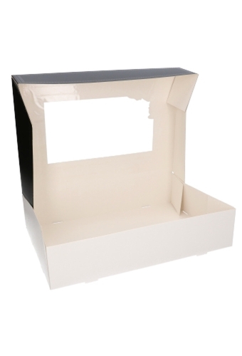 Cateringdoos Pico Black & Venster 36x25x8cm 100stuks op is op