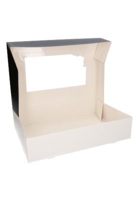 Cateringdoos Pico Black & Venster 36x25x8cm 100stuks op is op