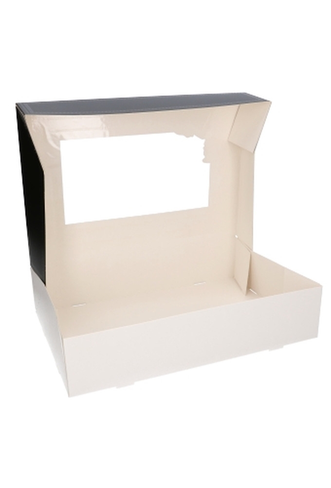 Cateringdoos Pico Black & Venster 36x25x8cm 100stuks op is op